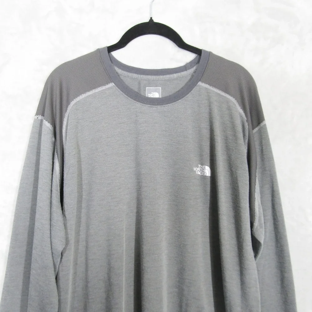 The North Face Mens XL Grey VaporWick Long Sleeve Performance Shirt Hiking Tee